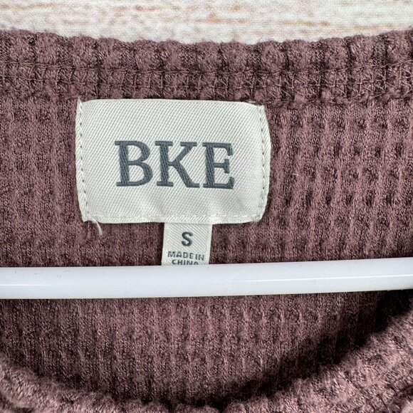 Buckle BKE Super Soft Split Neck‎ Top Women's Size Small Purple/Gray Knit - Picture 7 of 13